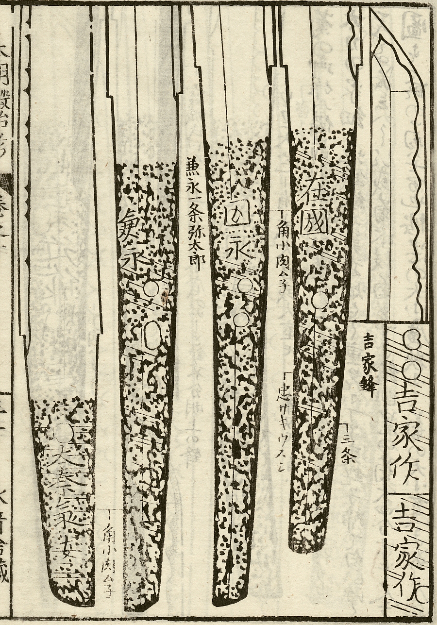 Japanisches Blockbuch, Katana & Samurai Waffen ca. 1880  